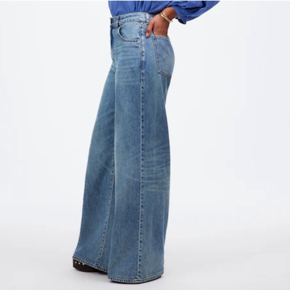 NWT Madewell Curvy Superwide-Leg Jeans Size 28 Billings Wash Airy Denim Edition - Picture 3 of 8